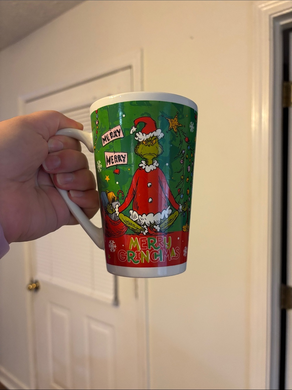 Dr. Seuss Merry Grinchmas Green and Red Ceramic Mug